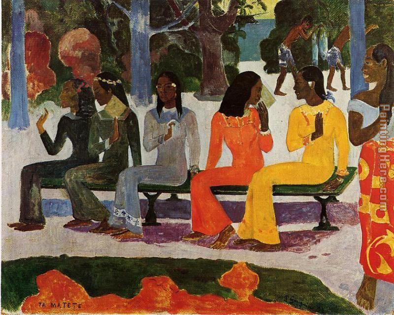 The Market painting - Paul Gauguin The Market art painting